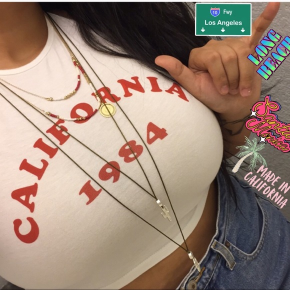 Brandy Melville Tops - Brandy Melville California Halter Top🤙🏽🦀🌻🌈🌁